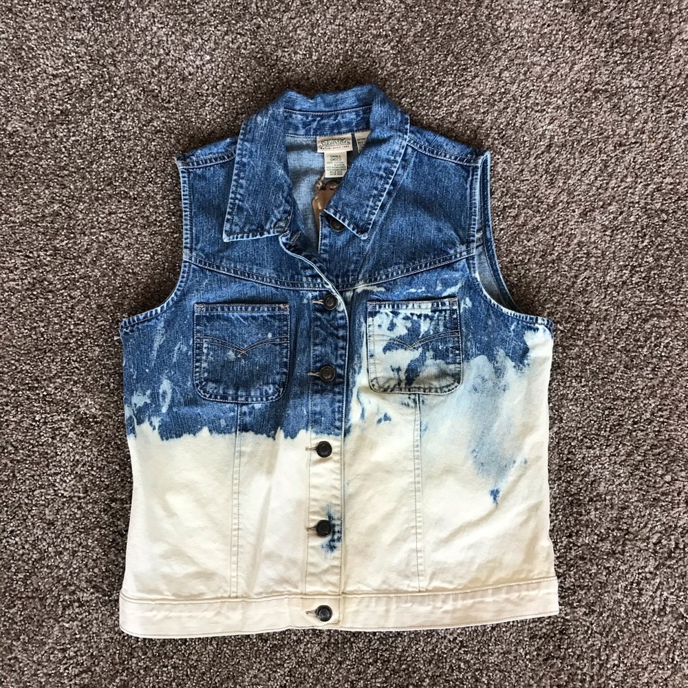 Bleached Denim Vest